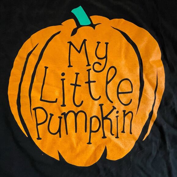 My Little Pumpkin Black and Orange Maternity T-shirt Halloween Mom Fall Mommy 2B - Picture 2 of 9